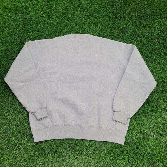 Champion C-Logo Sweatshirt Large 23x25 Baggy Cropped Gray - Picture 2 of 12